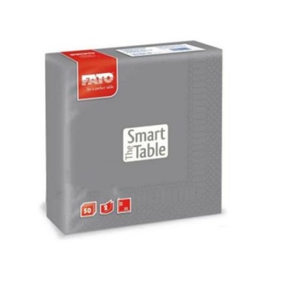 Szalvéta, 1/4 hajtogatott, 33x33 cm, FATO "Smart Table", ezüst