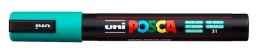Dekormarker, 1,8-2,5 mm, UNI "Posca PC-5M", smaragdzöld
